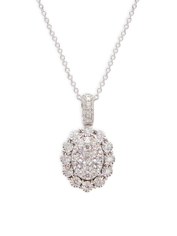 Price drop! 14K White Gold & 0.96 TCW Diamond Pendant Necklace only $1871 (was $6,930)!