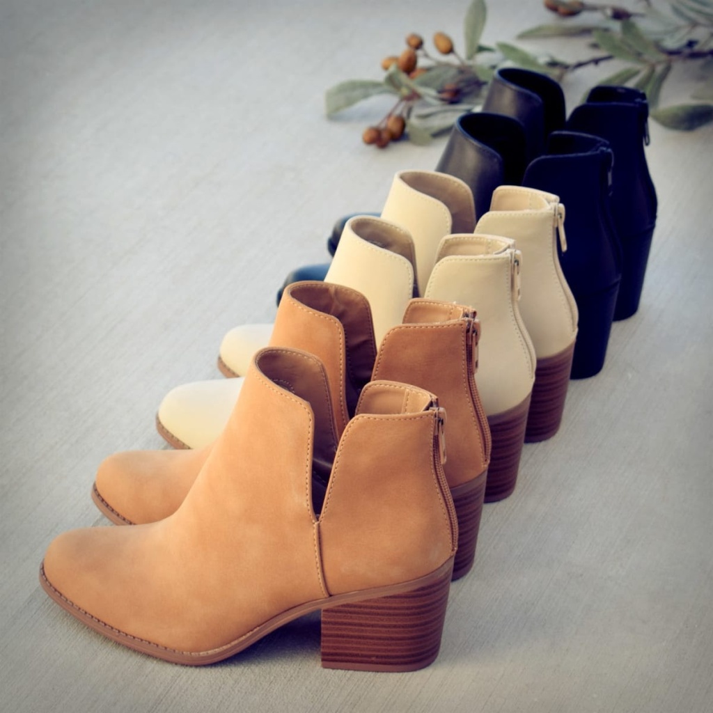 Slay the Day with These Gorgeous V-Cut Stacked Heel Ankle Boots – Now Only $44.99 (was $74.99)!